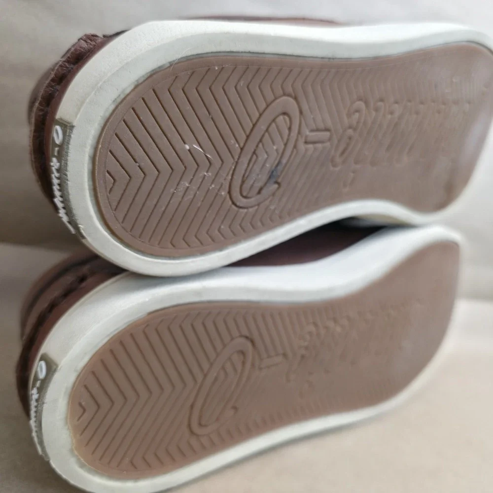Johnnie-O Mens (12 M) Santa Monica Penny Loafers Leather Slip On Brown Shoes